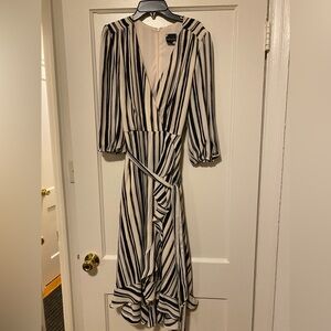 Striped Black and Cream Dress